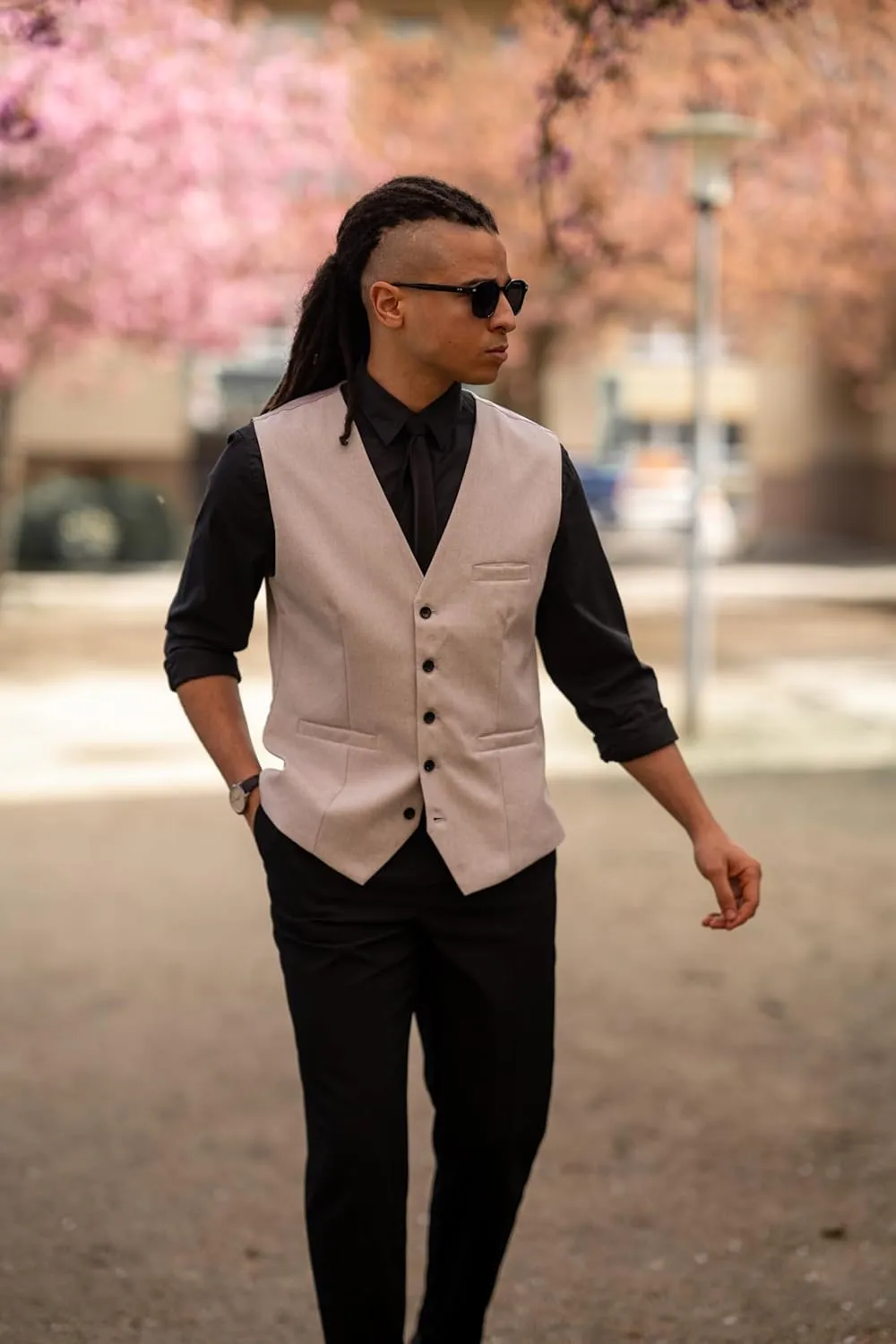 COOFANDY Men Casual Suit Vest Formal Dress Vest Slim Fit Waistcoat Business Wedding