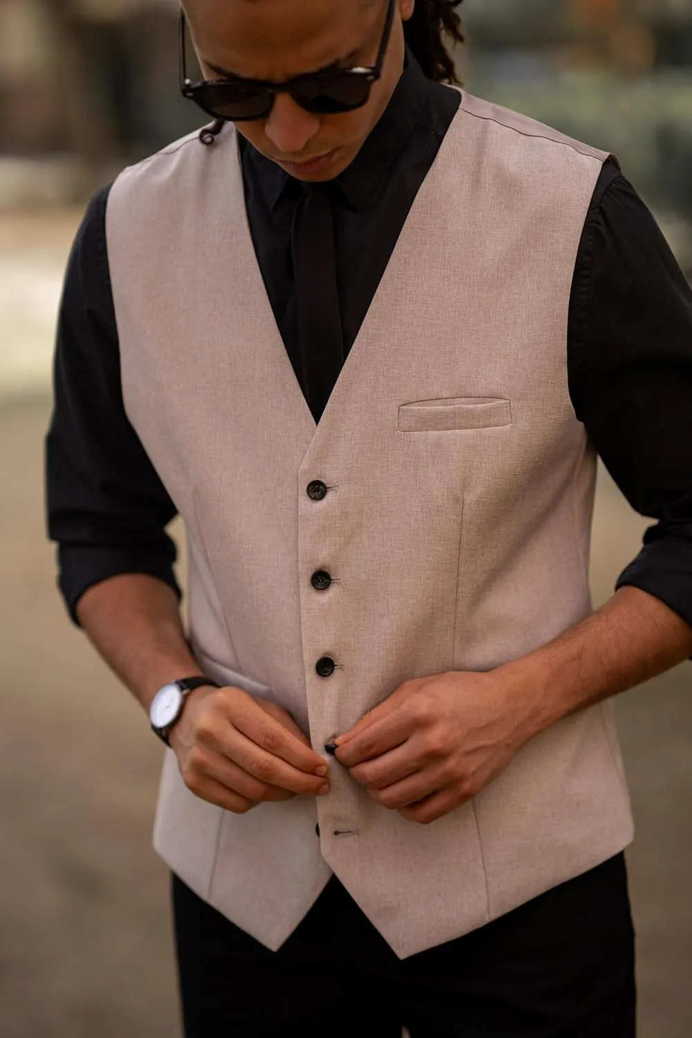 COOFANDY Men Casual Suit Vest Formal Dress Vest Slim Fit Waistcoat Business Wedding