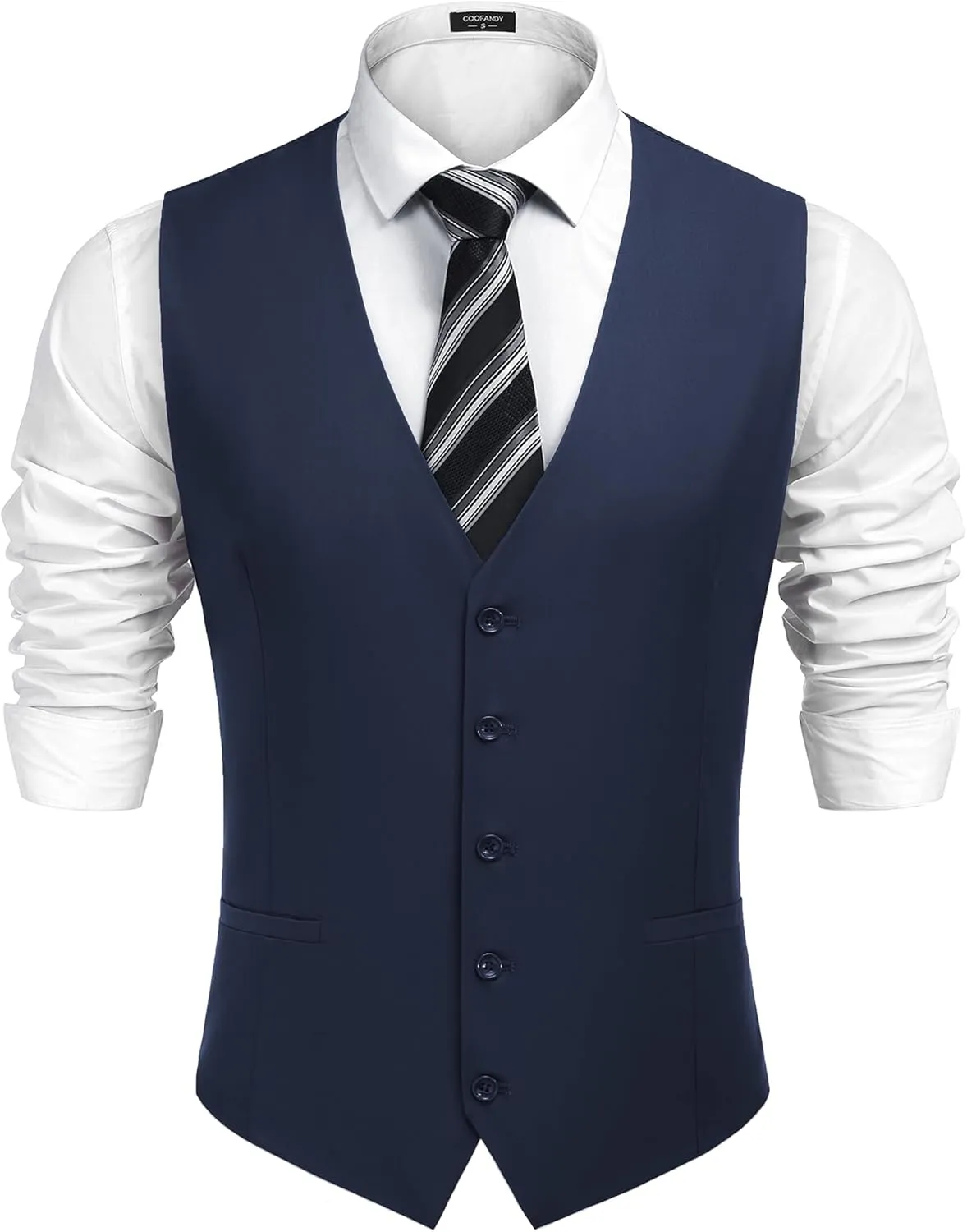 COOFANDY Men's Business Suit Vest Casual Dress Vest Slim Fit Formal Waistcoat