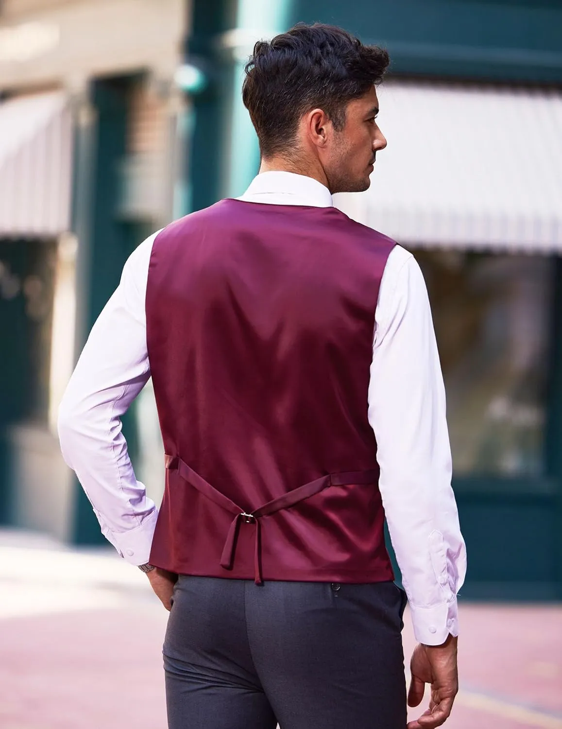 COOFANDY Men's Business Suit Vest Casual Dress Vest Slim Fit Formal Waistcoat