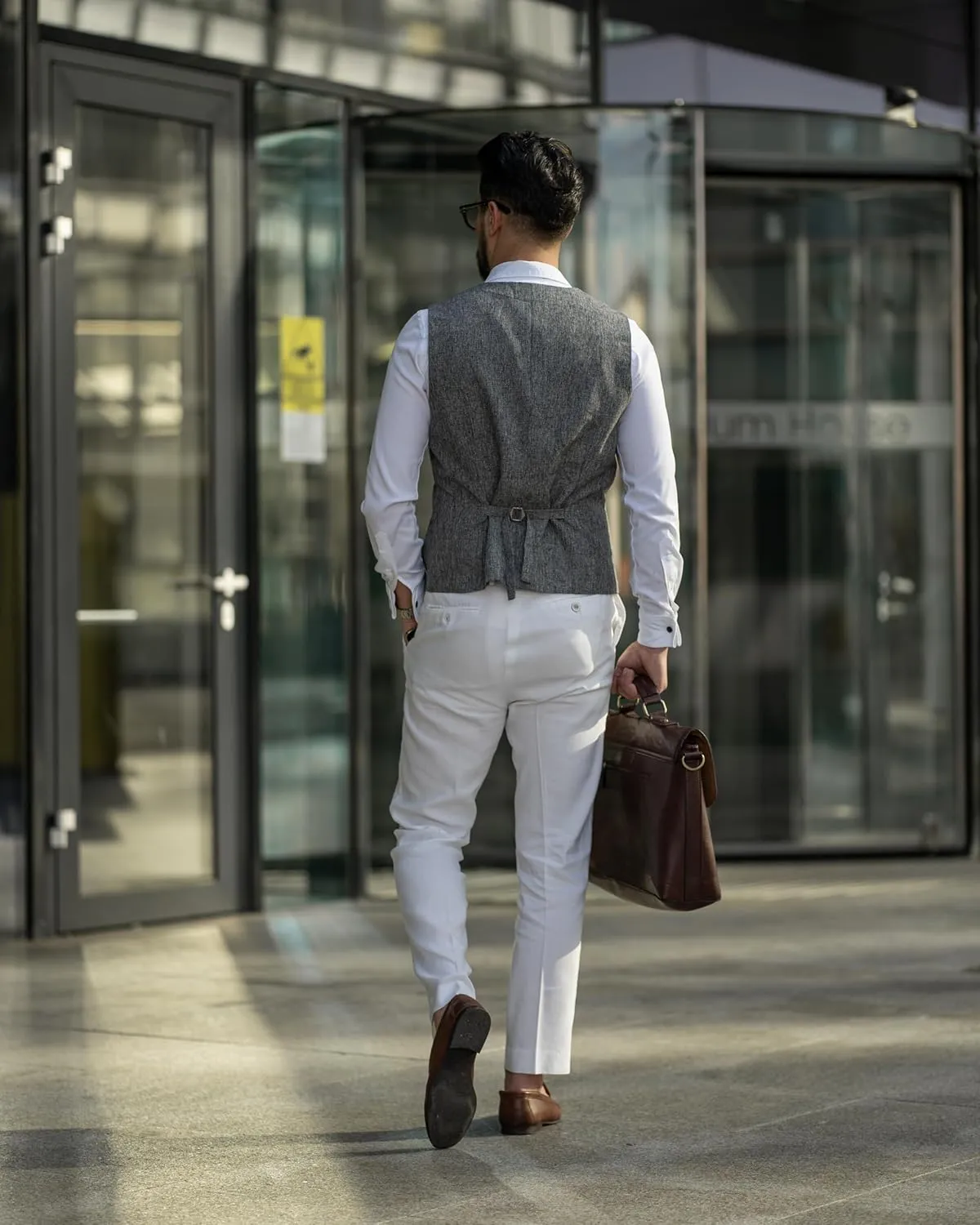 COOFANDY Men's Double Breasted Suit Vest Lightweight Waistcoat Slim Fit Dress Vest