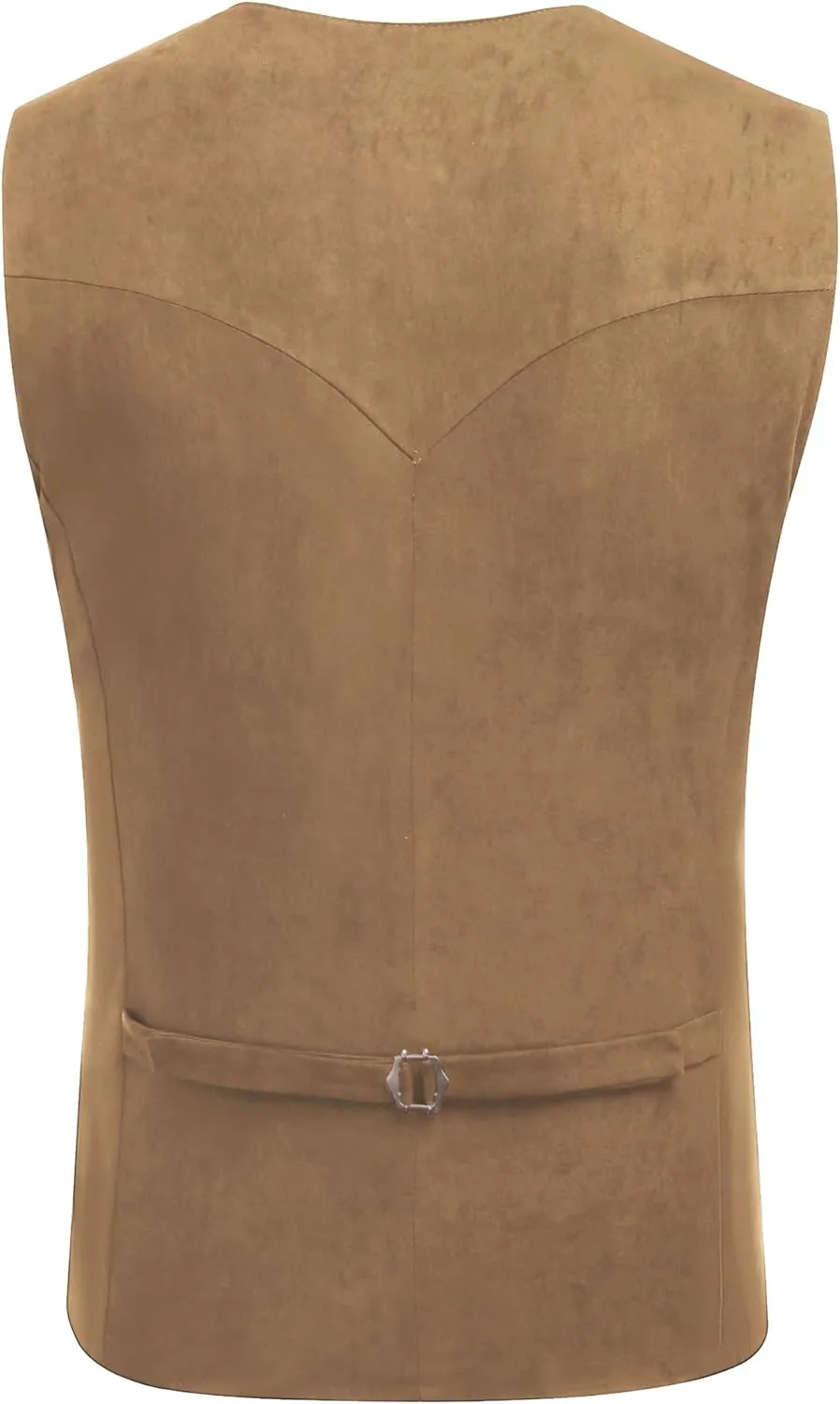 COOFANDY Men's Suede Leather Suit Vest Casual Western Vest Jacket Slim Fit Vest Waistcoat