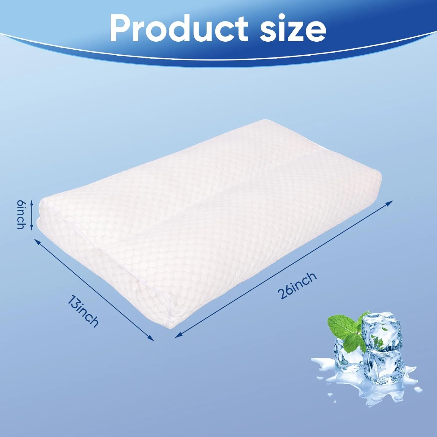 Cooling Knee Pillow for Side Sleeper, 6"Leg Pillow for Side Sleeping, 100% Cooling Fabric Pillow for Between Knees While Sleeping - High Support Alternative for Relieving Leg, Back, and Knee Pain