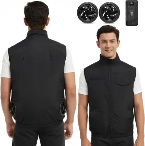 Cooling Vest for Men Women with 20000mAh Battery, 2pcs Fan 18V Electric Air Conditioned Vest for Hot Weather Outdoor