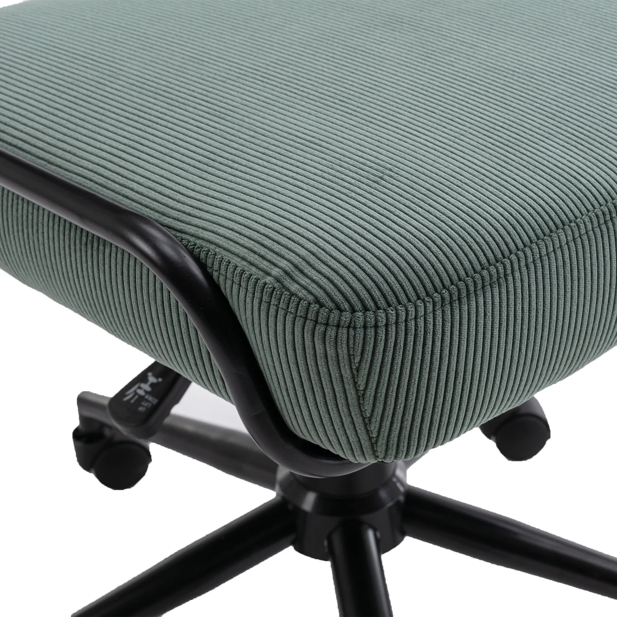 Corduroy Desk Chair Home Office Adjustable Height - Green