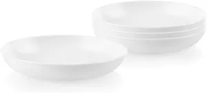 Corelle 4-Pc Versa Bowls for Pasta, Salad and More, Service for 4, Durable and Eco-Friendly 30-Oz , Compact Stack Bowl Set, Microwave and Dishwasher Safe, White