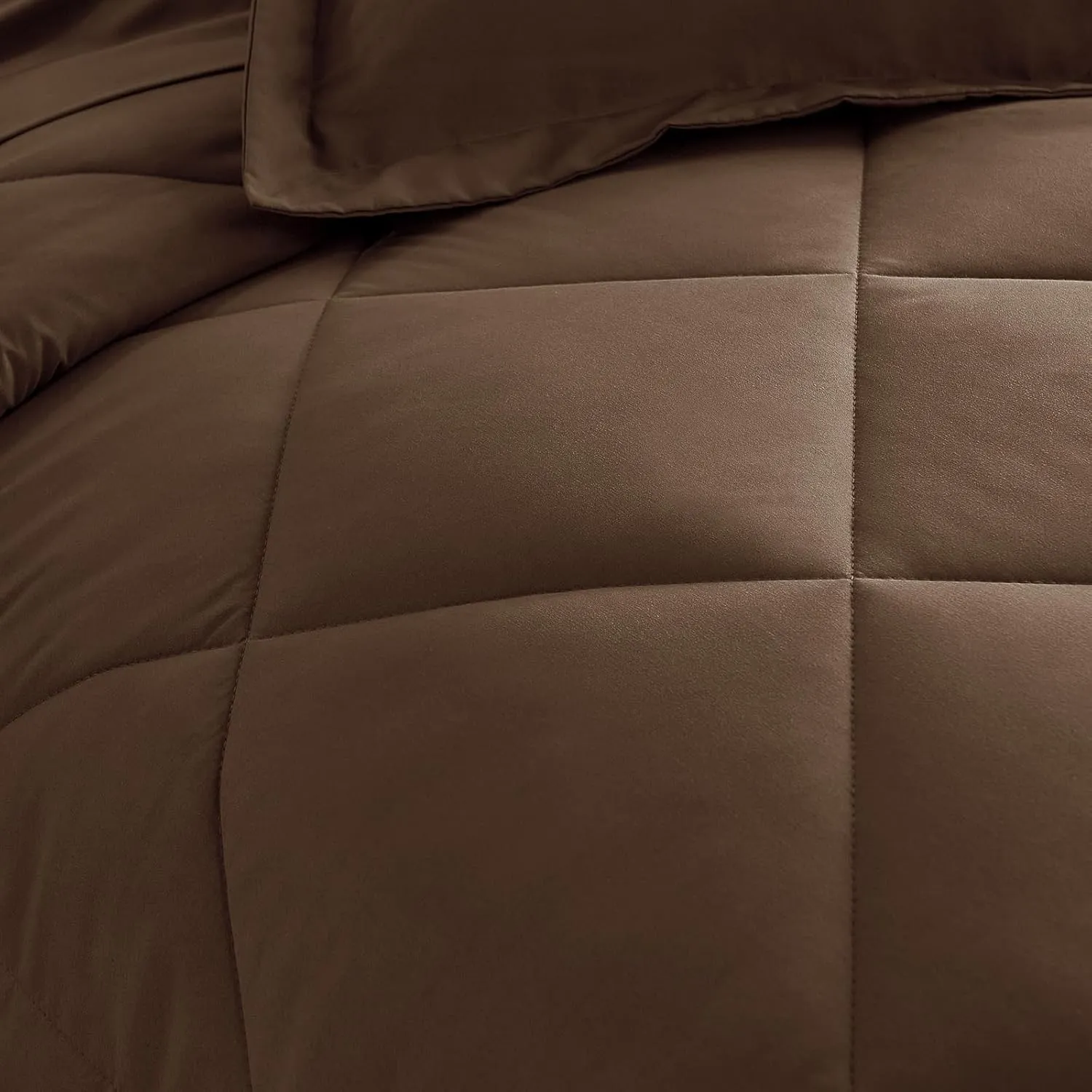 CozyLux Queen Comforter Set Brown - Bed in a Bag Queen Size 7 Pieces, Luxury Soft Bed Set for All Seasons, Bedding Set with Down Alternative Comforter, Sheets, Pillowcases & Shams