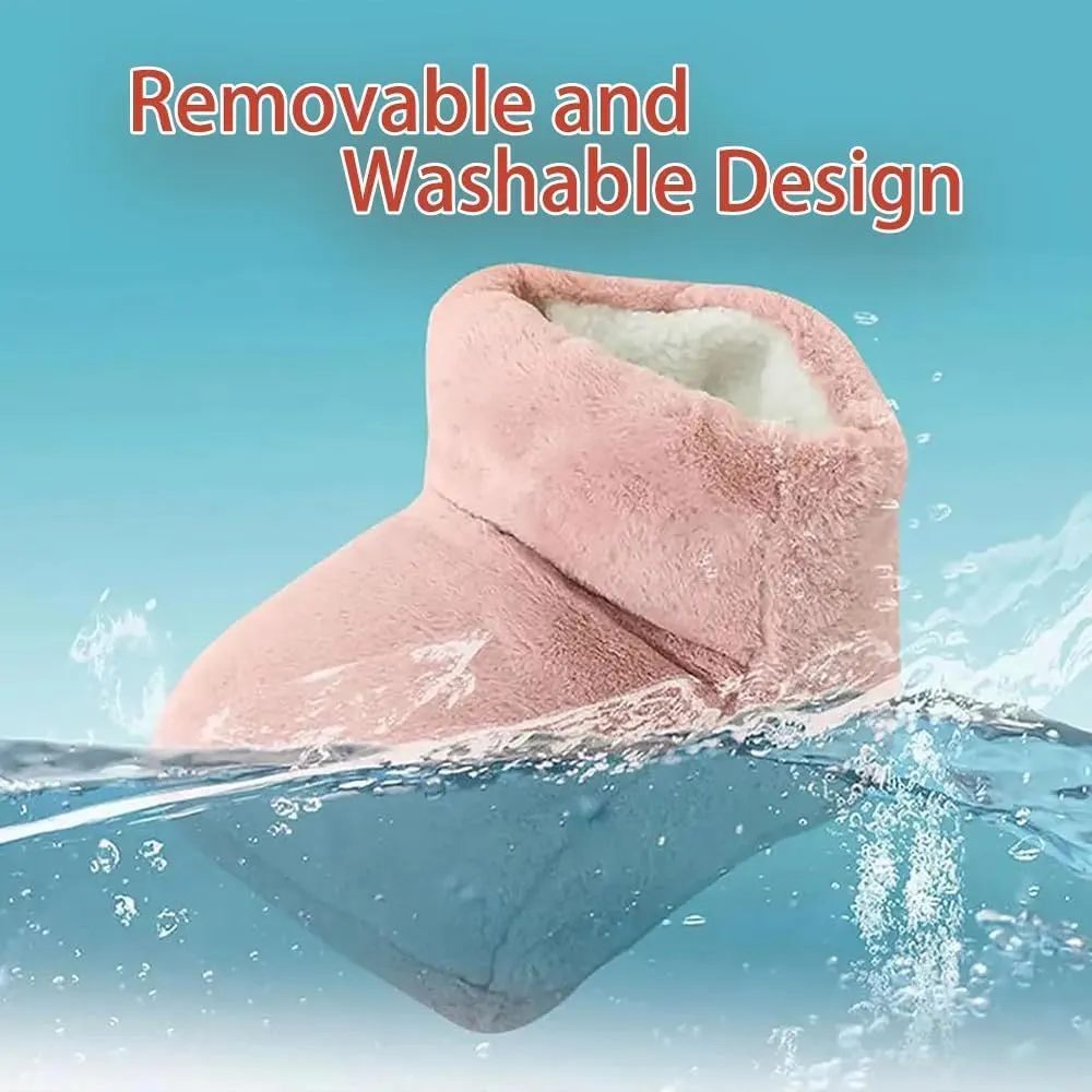 Cozzii Warmzii, Cozzii Foot Warmer, Cozzii-Cozzii Foot Warmer Cordless, Under Desk Foot Warmer, Heated Slippers for Women Men, Cover Feet Heating Pads for Home Bedroom Sleeping (F)