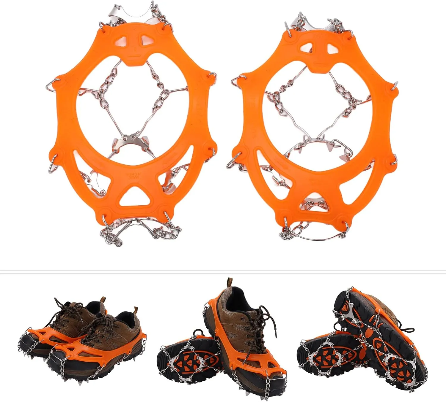 Crampons for Hiking, Hiking Spikes Micro Spikes with 2Pcs 12 Tooth for Mountaineering