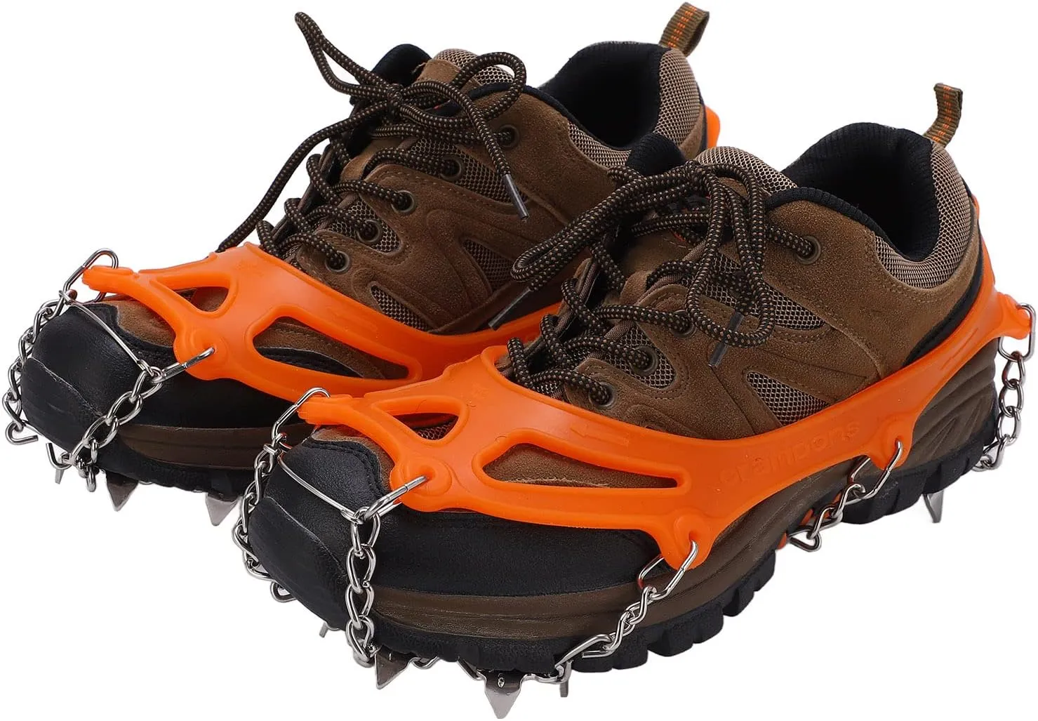 Crampons for Hiking, Hiking Spikes Micro Spikes with 2Pcs 12 Tooth for Mountaineering