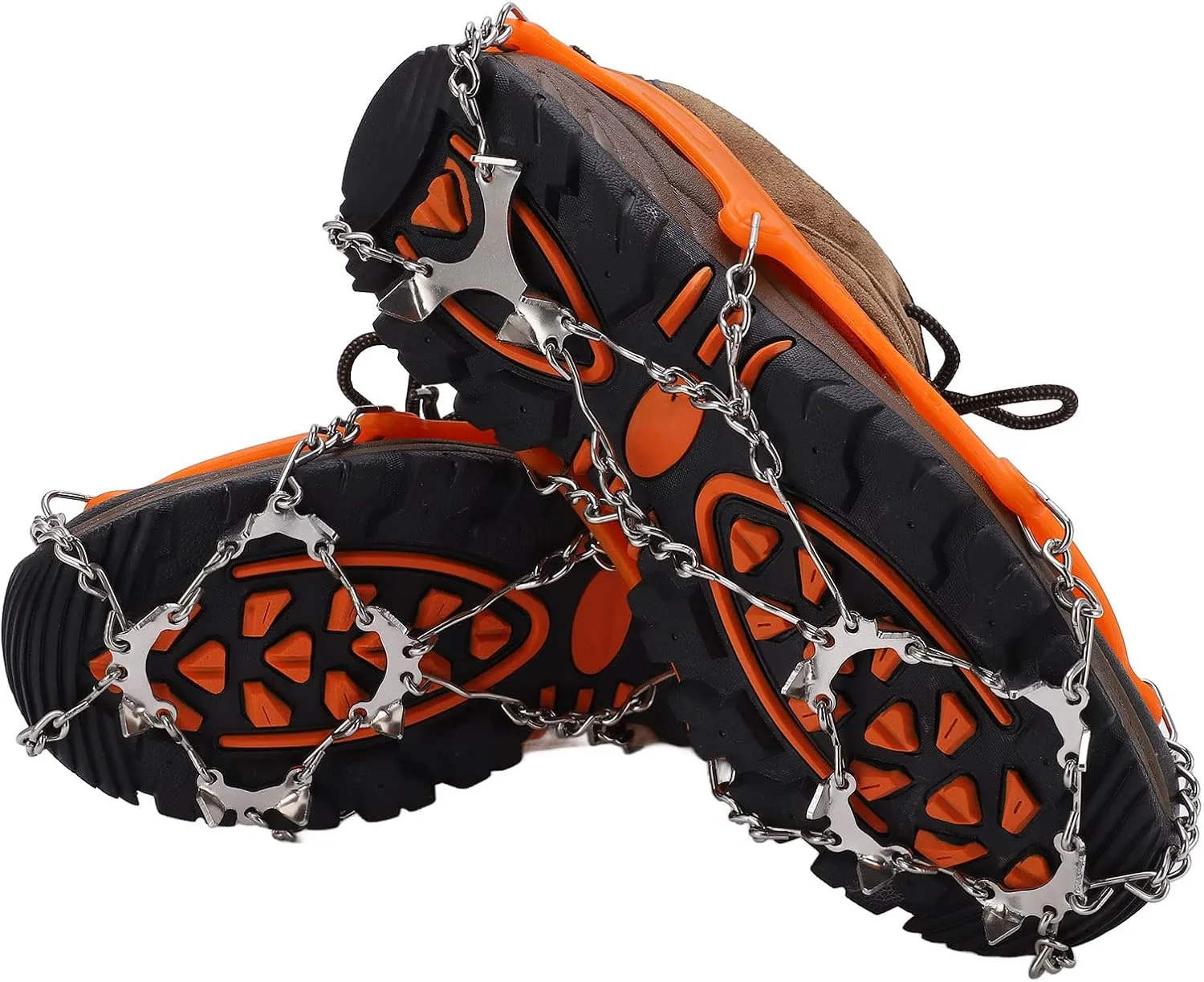 Crampons for Hiking, Hiking Spikes Micro Spikes with 2Pcs 12 Tooth for Mountaineering