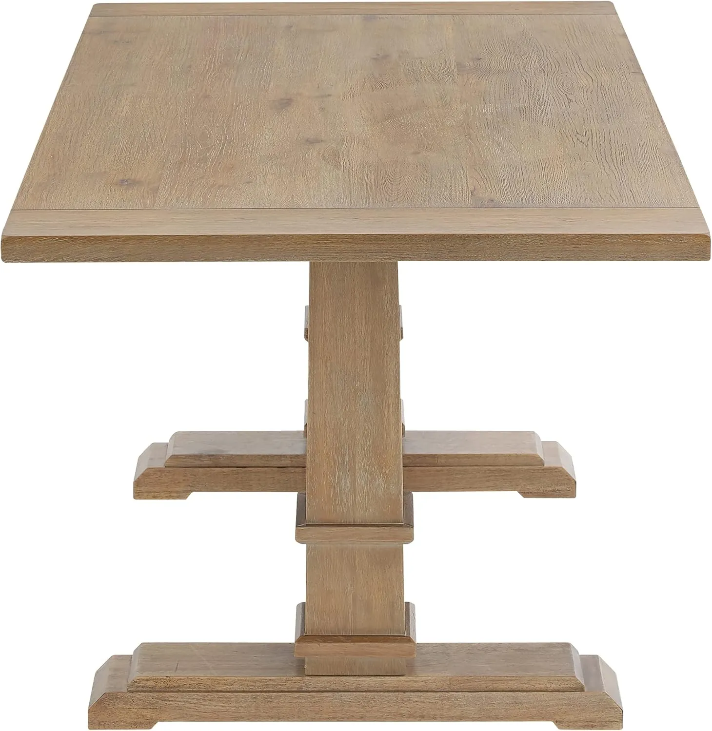 Crosley Furniture Joanna 5-Piece Modern Farmhouse Dining Table Set for 4 with Upholstered Chairs, Rustic Brown/Creme
