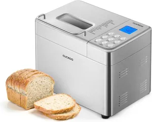 CUCKOO Bread Maker Machine with 15 Menu Options   3 Crust Colors, 2 lbs Bread Machine with Automatic Fruit & Nut Dispenser, Includes 6 Accessories, Ideal Breadmaker for Sourdough (CBM-AAB101S)