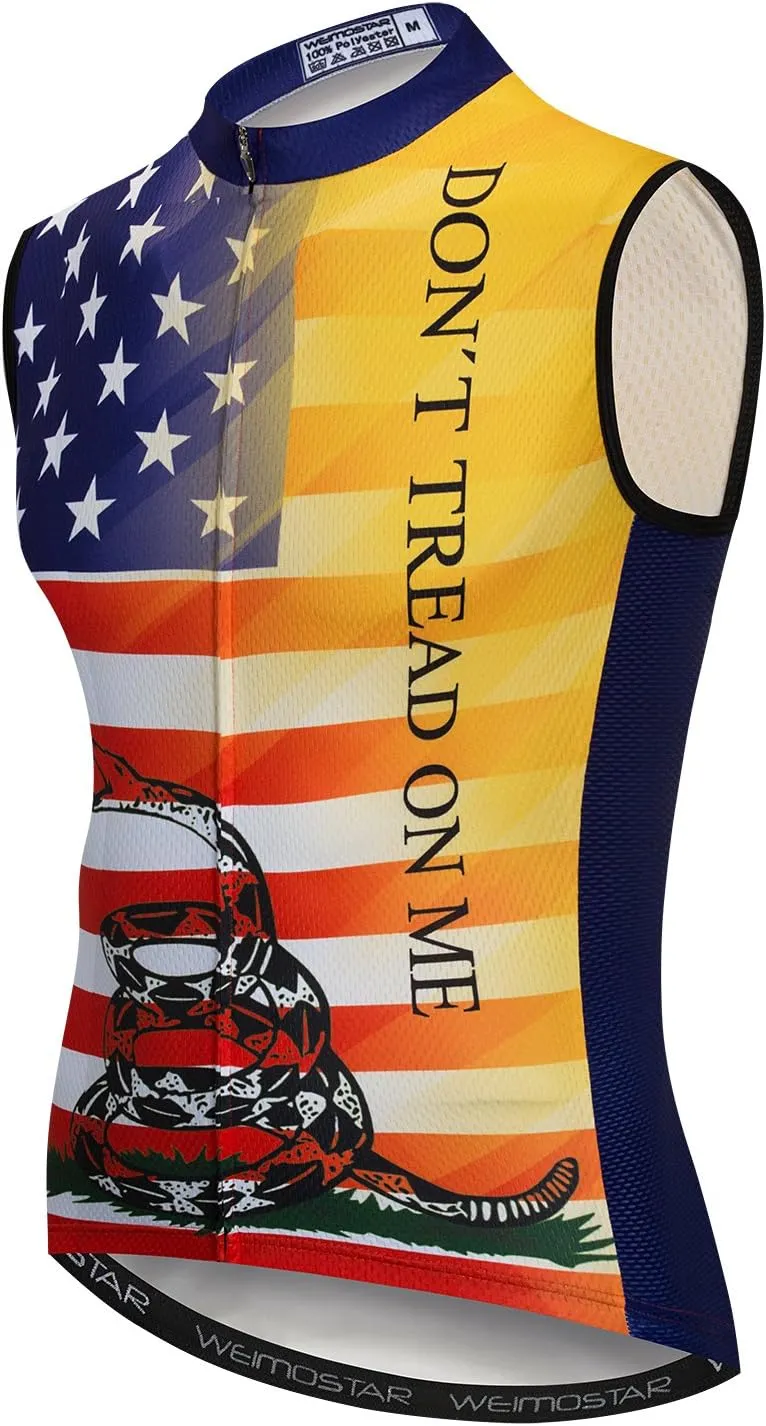 Cycling Jersey Men Sleeveless Bike Shirts Vest Bicycle Clothing Jacket Tight Reflective at Night