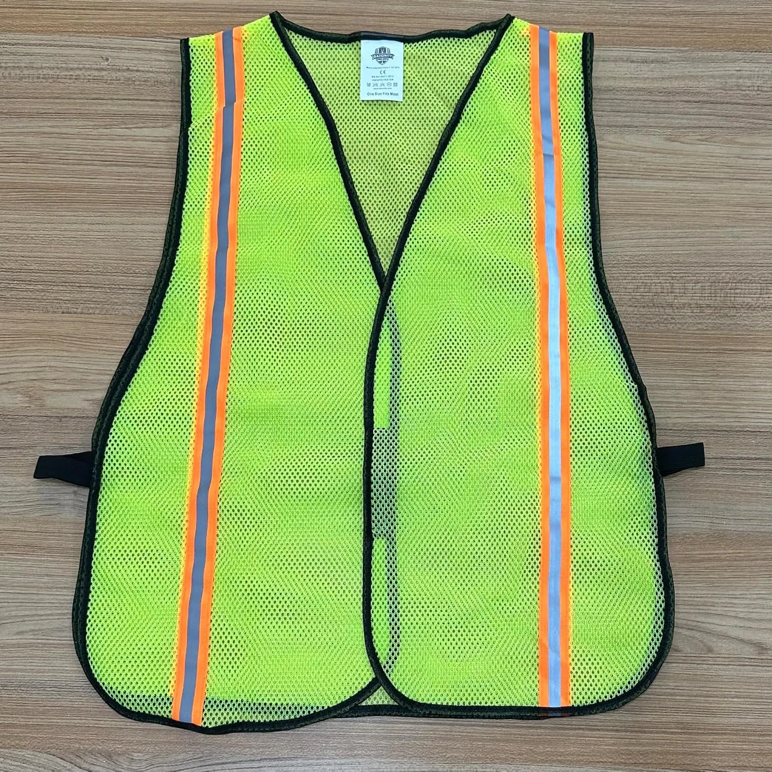 Dazonity High Visibility Reflective Safety Vest, Durable Mesh,High Visibility Reflective Strips, Fit for Men & Women, Work, Construction,Cycling, Surveyor,