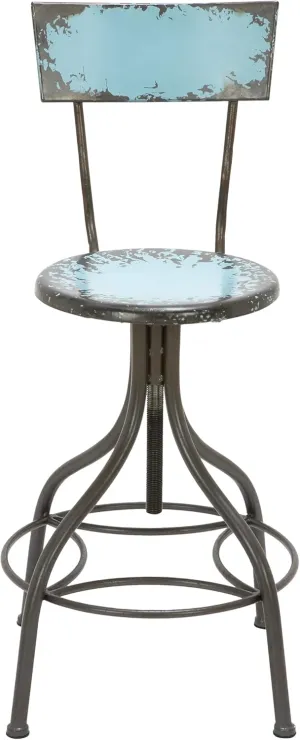 Deco 79 Blue Benzara Old Look Baby Bar Chair With Adjustable Seat, LARGE SIZE