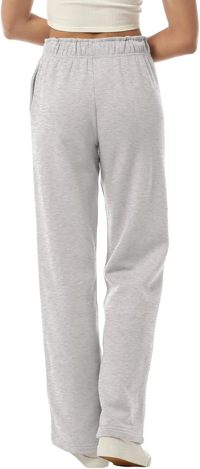 Design by Olivia Women's Sweatpants Baggy Wide Fleece Lined Straight Leg Pants Athletic Jogger