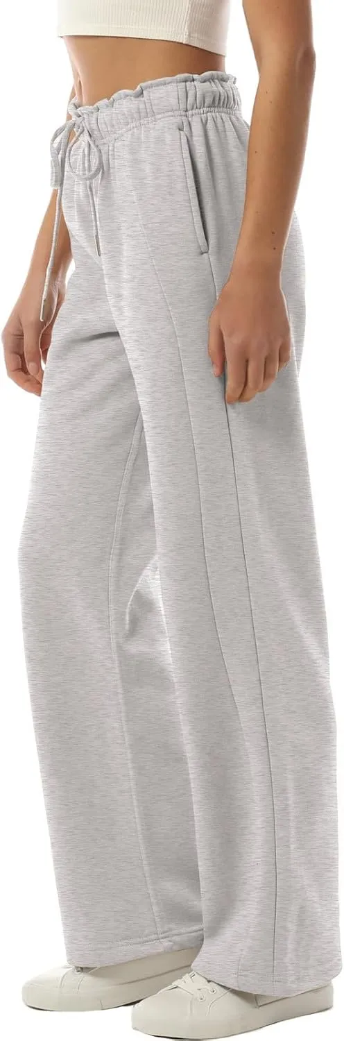 Design by Olivia Women's Sweatpants Baggy Wide Fleece Lined Straight Leg Pants Athletic Jogger