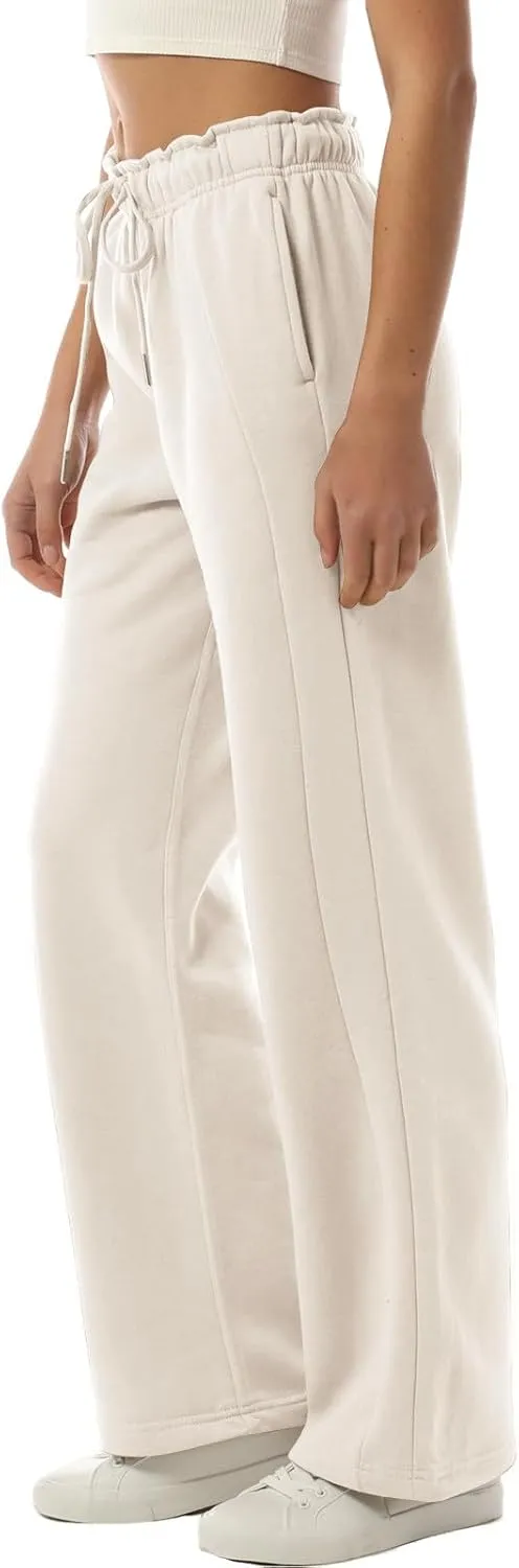 Design by Olivia Women's Sweatpants Baggy Wide Fleece Lined Straight Leg Pants Athletic Jogger