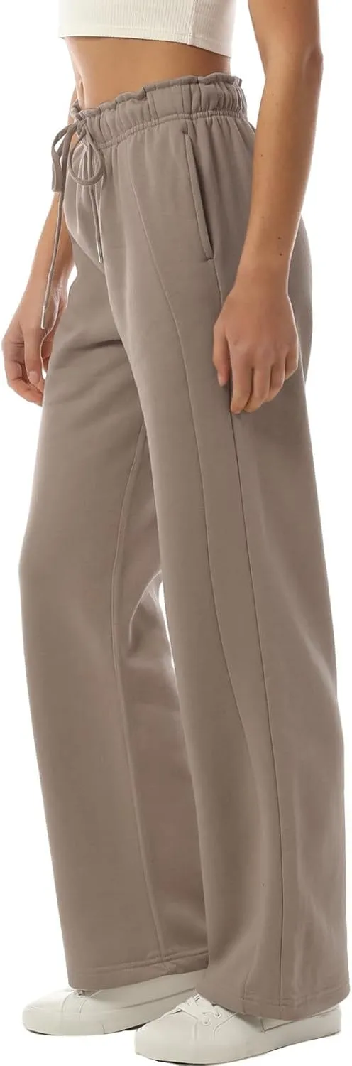 Design by Olivia Women's Sweatpants Baggy Wide Fleece Lined Straight Leg Pants Athletic Jogger