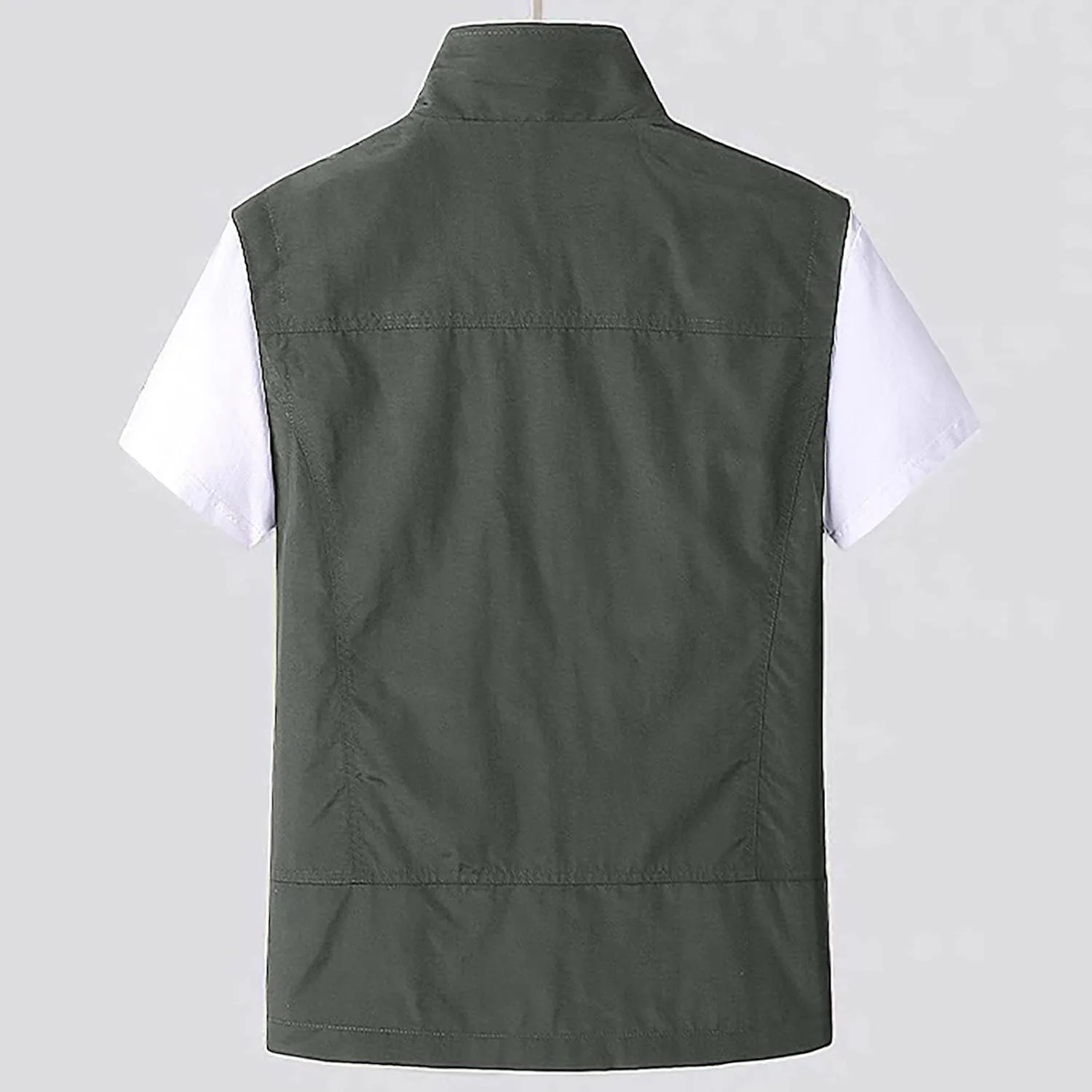 Dgoopd Lightweight Hiking Vest for Men Quick Dry Utility Travel Fishing Summer Jacket Vests with Zipper Pockets