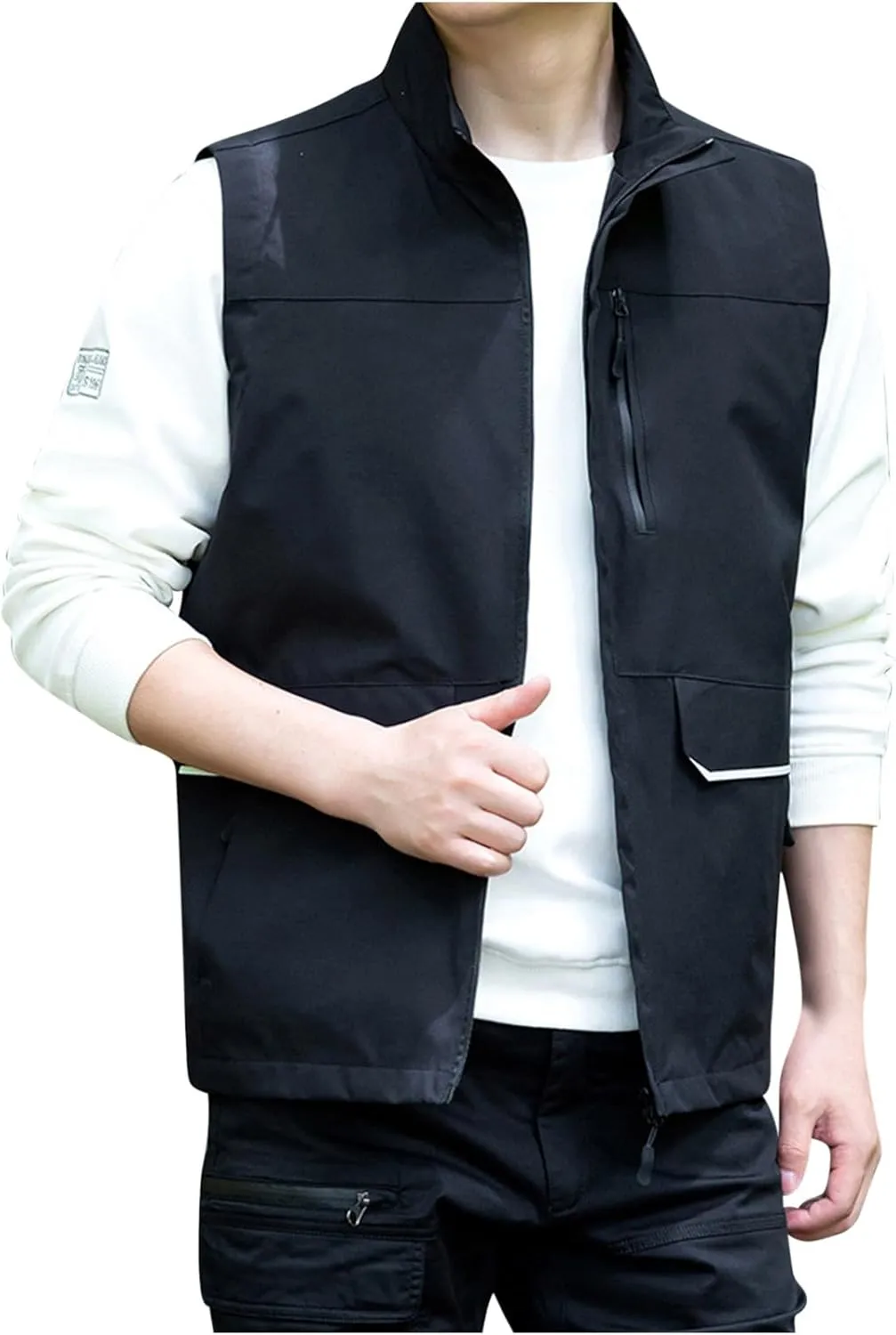Dgoopd Summer Hiking Vest for Men Sleeveless Lightweight Quick Dry Outdoor Work Jacket Vests with Multi Pockets