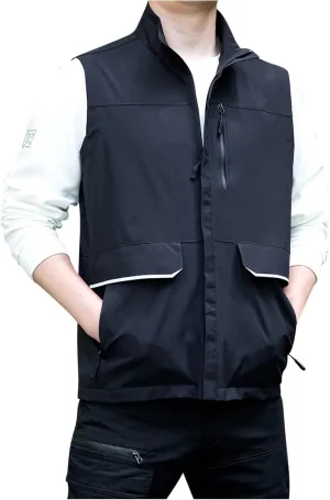 Dgoopd Summer Hiking Vest for Men Sleeveless Lightweight Quick Dry Outdoor Work Jacket Vests with Multi Pockets