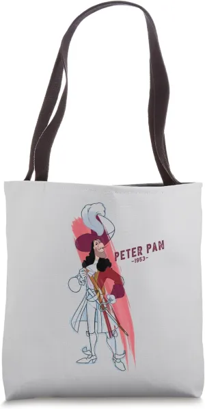 Disney Ink and Paint Captain Hook from Peter Pan 1953 Tote Bag
