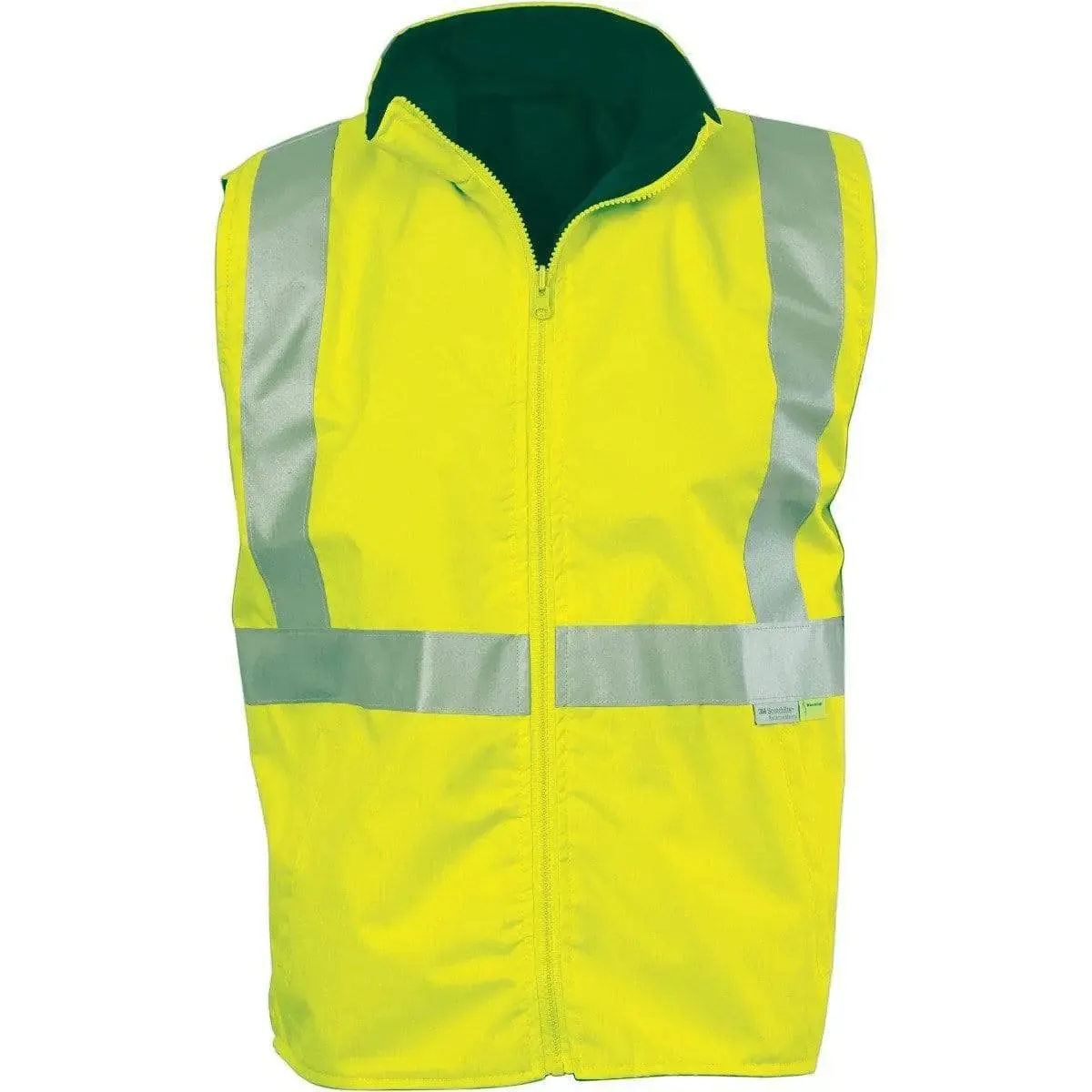 Dnc Workwear Hi-vis Reversible Vest With 3m Reflective Tape - 3865