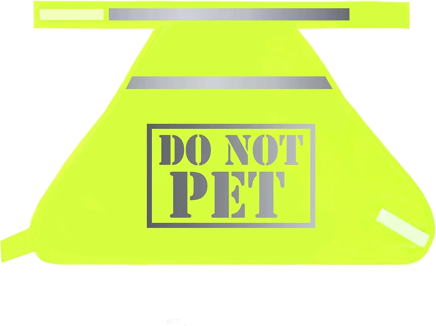 Do Not Pet High Visability Hi Vis Neon Yellow Relective Safety Dog Vest for Night - Aggressive/Bites Dog Alert (Large)