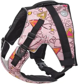 Doggles Medium Swim Vest with Ink Hearts