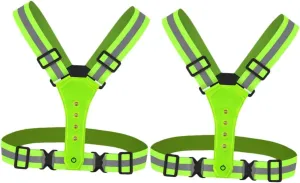 DOITOOL 2pcs LED Luminous Vest Reflective Vests Reflective Vest Running Gear Adjustable Reflective Vest Coat