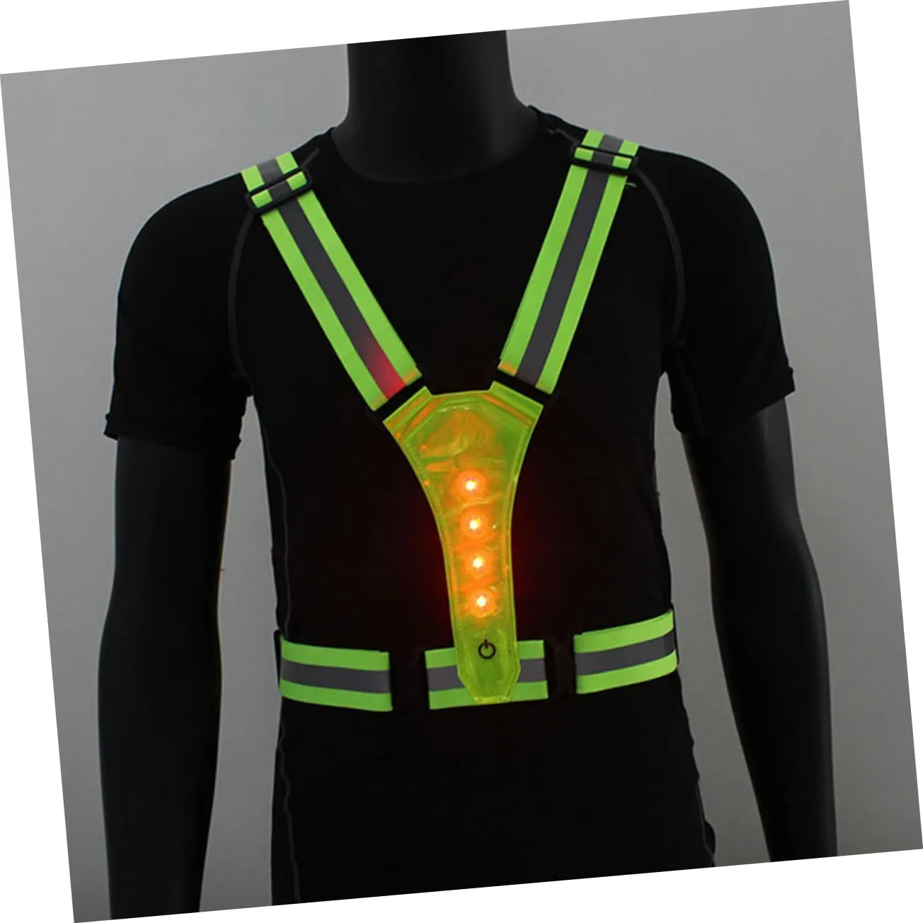DOITOOL 2pcs LED Luminous Vest Reflective Vests Reflective Vest Running Gear Adjustable Reflective Vest Coat