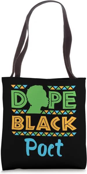 Dope Black Poet Poetry Writer Write Poems Tote Bag
