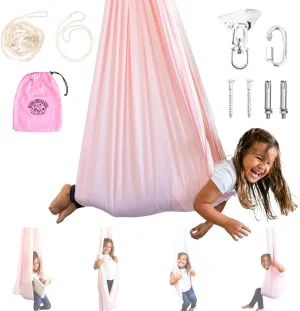 Double Layer Kids Sensory Swing Indoor & Outdoor | Therapy Swing | Sensory Swing for Adults | Hammock | Reversible Cuddle Swing | Autism & Special Needs