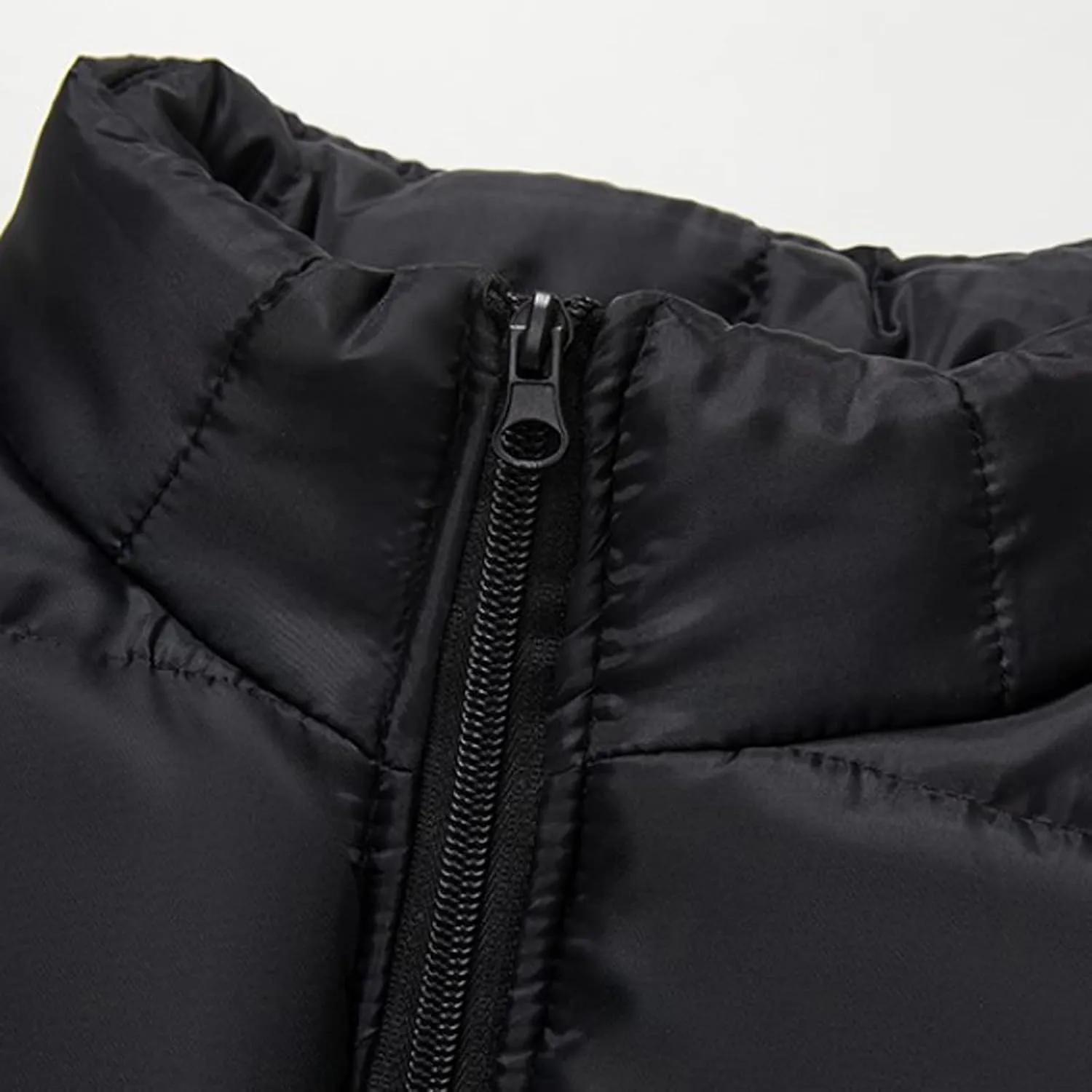 Down Vest Men with Pocket Cardigan Collar High Men's Zip Vest Men's Coats Jackets Fleece Jacket Men Mens Vest Black