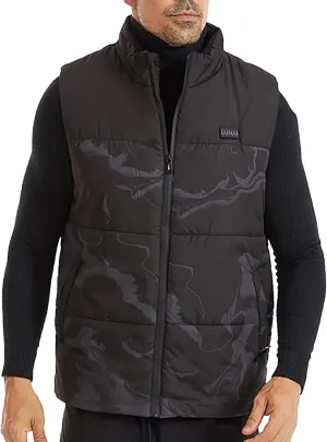 Down Vest Men with Pocket Cardigan Collar High Men's Zip Vest Men's Coats Jackets Fleece Jacket Men Mens Vest Black