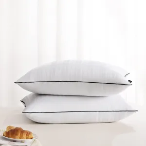 downluxe Bed Pillows Standard Size Set of 2 - Hotel Collection Soft Down Alternative Pillows for Sleeping, Perfect for Side, Back and Stomach Sleepers, 20 X 26