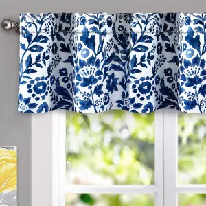 Driftaway Julia Lined Valance Double Layer Thermal Insulated Room Darkening Blackout Valances 3 Inch Rod Pocket Window Valance for Bathroom Living Room 52 Inch by 14 Inch Navy