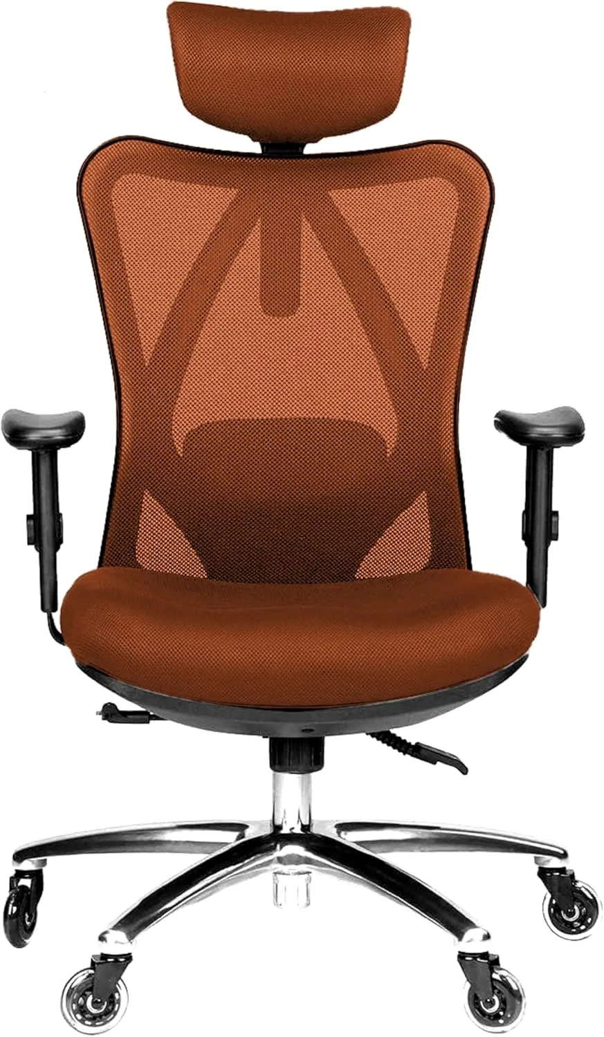Duramont Ergonomic Office Chair - Adjustable High Back Desk Chair with Lumbar Support & Rollerblade Wheels - Breathable Mesh, Thick Seat Cushion, Headrest & Armrests - Reclining Executive Chair