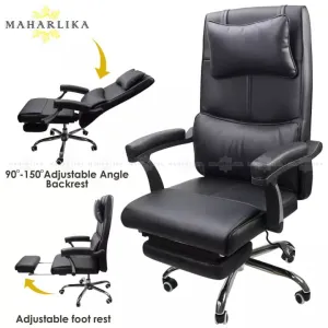 Eclectic Executive Office Chair with Legrest (black)