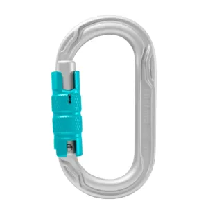 Edelrid 852050000060 Carabiner, Oval Power 2500 Triple Lock, Silver