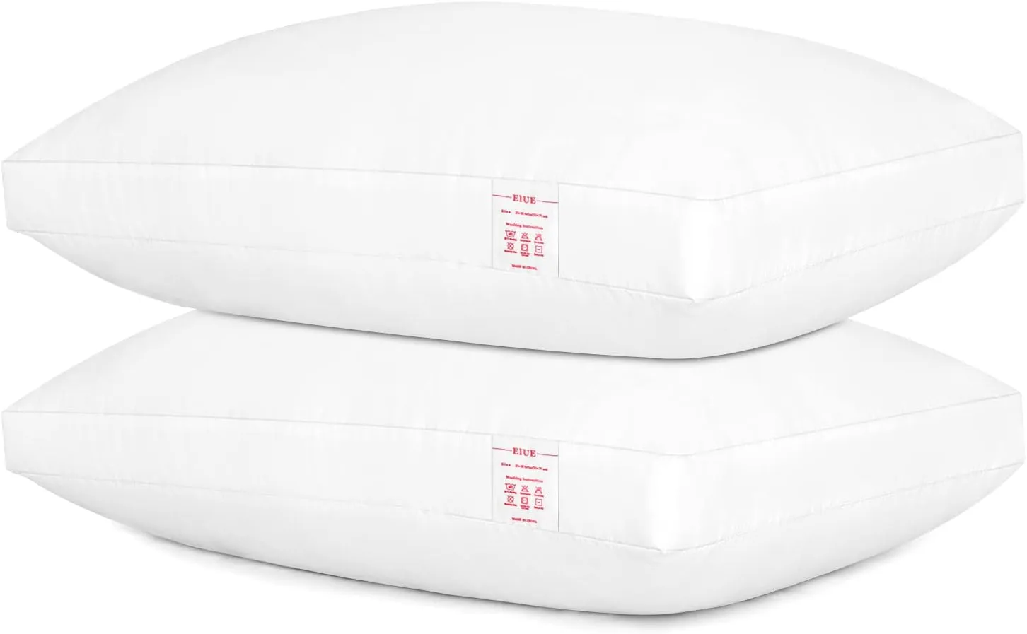 EIUE Bed Pillows for Sleeping 2 Pack Queen Size，Super Soft Down Alternative Microfiber Filled Pillows,20 x 30 Inches,White