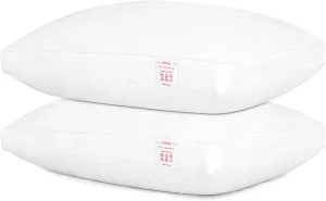 EIUE Bed Pillows for Sleeping 2 Pack Queen Size，Super Soft Down Alternative Microfiber Filled Pillows,20 x 30 Inches,White