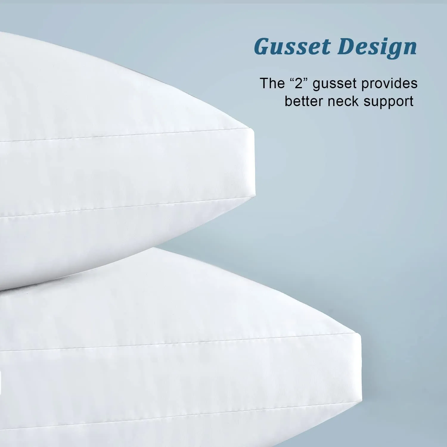 EIUE Bed Pillows for Sleeping 2 Pack Queen Size，Super Soft Down Alternative Microfiber Filled Pillows,20 x 30 Inches,White