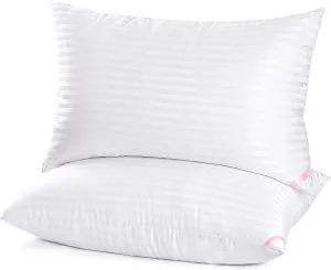 EIUE Hotel Collection Bed Pillows for Sleeping 2 Pack Standard Size，Pillows for Side and Back Sleepers,Super Soft Down Alternative Microfiber Filled Pillows,20 x 26 Inches