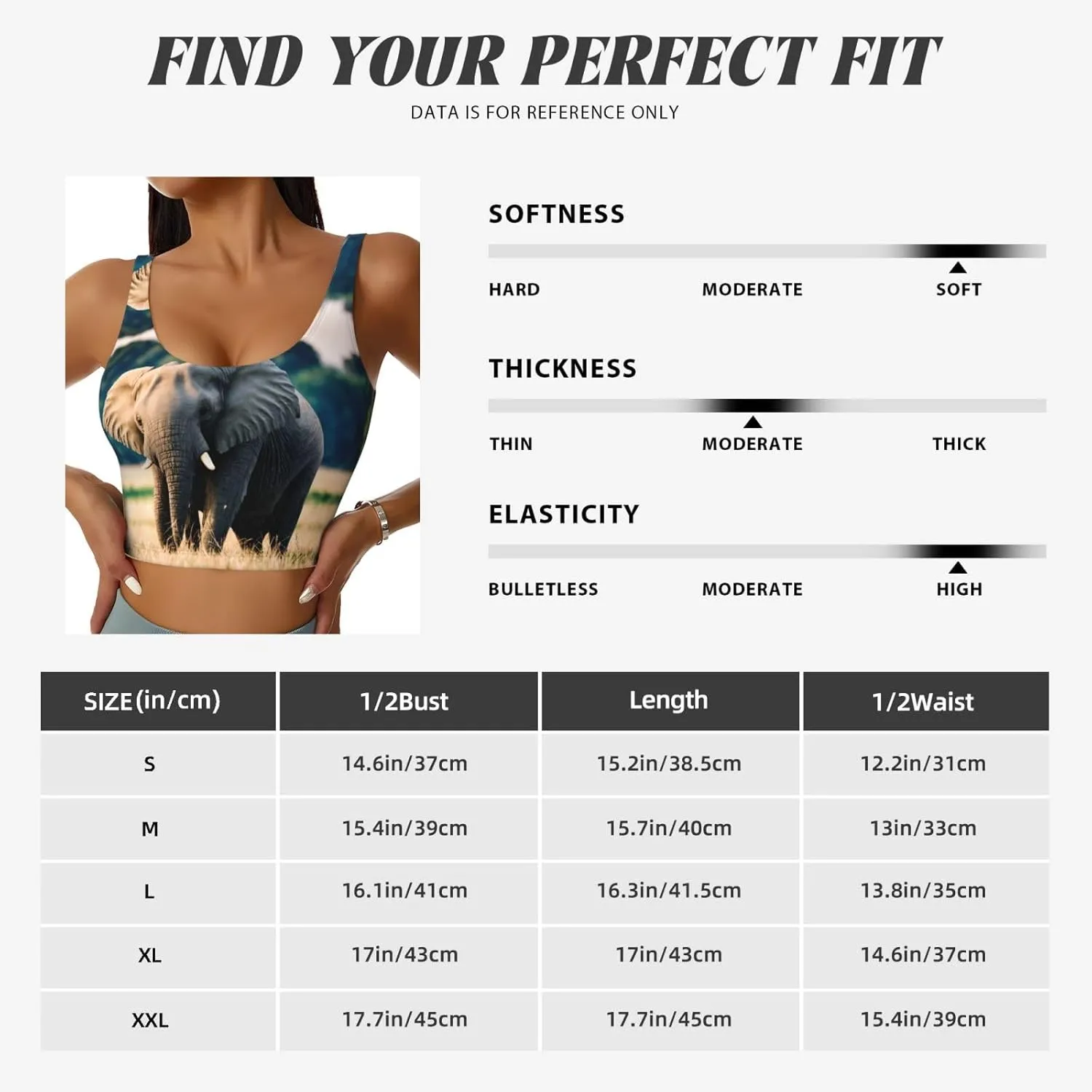 Elephant in The Grassland Pattern Women's Sports Vest - Yoga Workout Fitness for Women Athletic Tank Tops