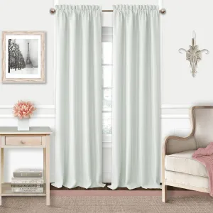 Elrene Adaline Kids Pastel Faux Silk Solid Color Blackout Room Darkening Thermal Insulating Window Curtain/Single Rod Pocket Panel, 52 Inch Wide X 95 Inch Long, Pearl Gray