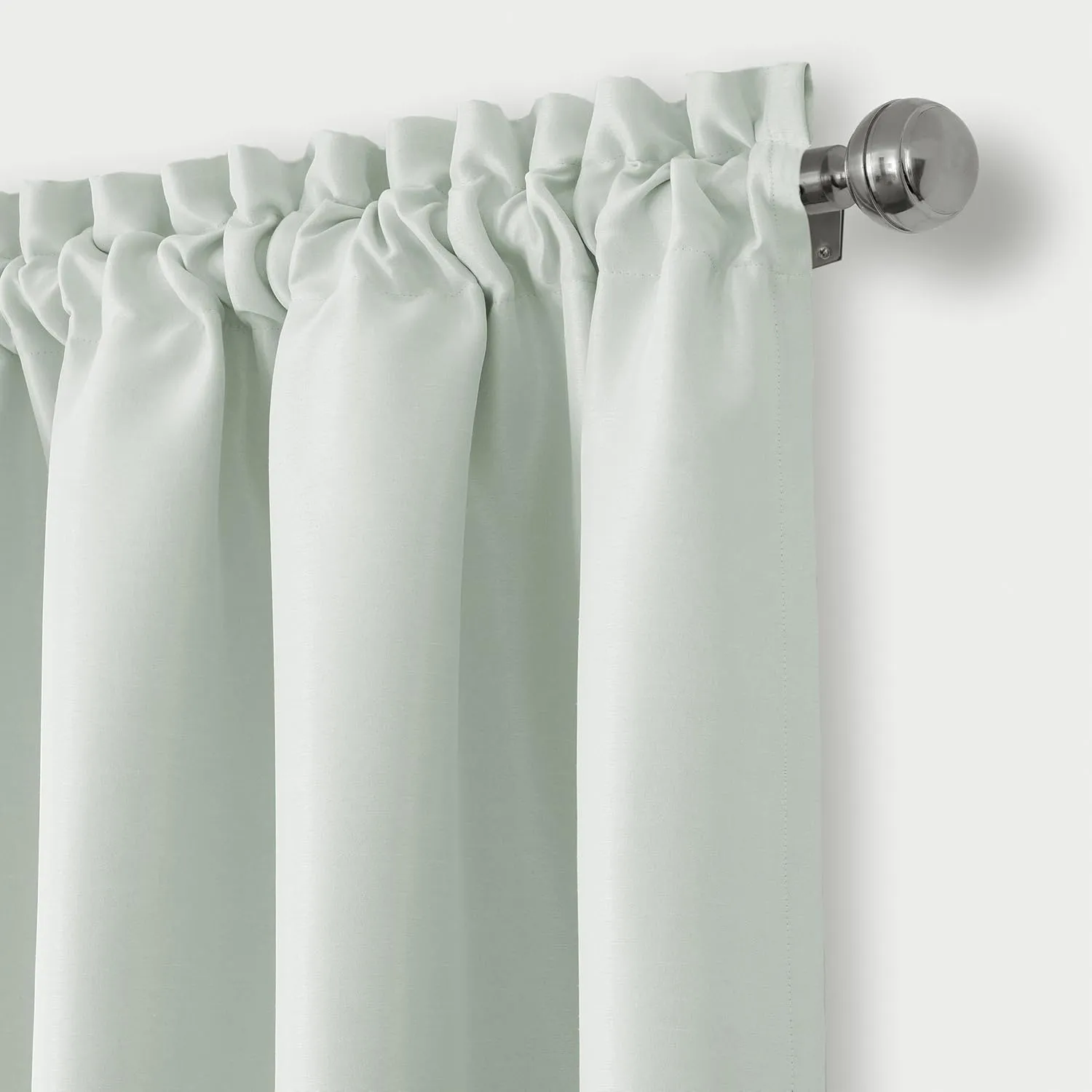 Elrene Adaline Kids Pastel Faux Silk Solid Color Blackout Room Darkening Thermal Insulating Window Curtain/Single Rod Pocket Panel, 52 Inch Wide X 95 Inch Long, Pearl Gray