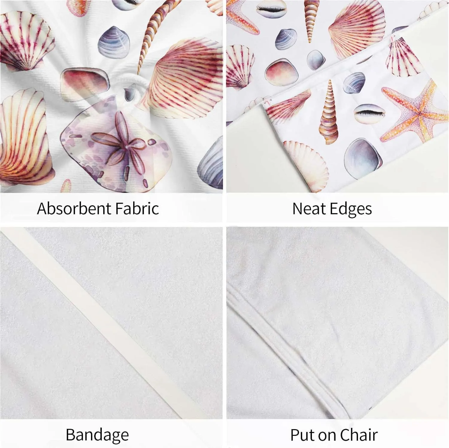 EMMTEEY Beach Chair Covers 82.6 X 29.5 Inches Tie Dye Ink Modern Batik Watercolor Patio Chair Covers with 2 Side Pockets for Poolside Beach Garden, 1 Pack